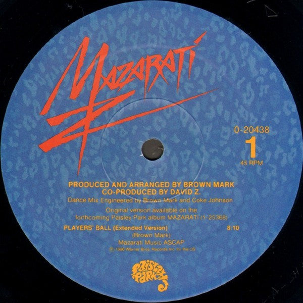 Mazarati : Players' Ball (12", Maxi, All)
