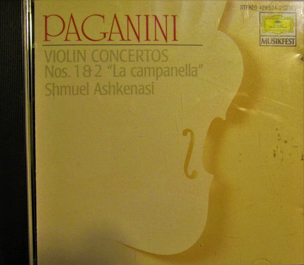 Niccolò Paganini - Shmuel Ashkenasi, Wiener Symphoniker, Heribert Esser : Violin concertos Nos. 1 & 2 "La Campanella" (CD, Album, RM)