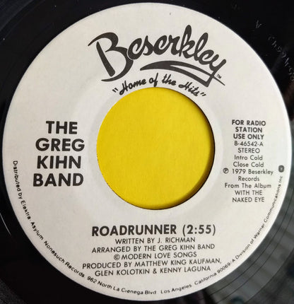 Greg Kihn Band : Roadrunner (7", Mono, Promo, Spe)