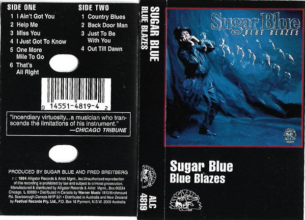 Sugar Blue : Blue Blazes (Cass, Album)