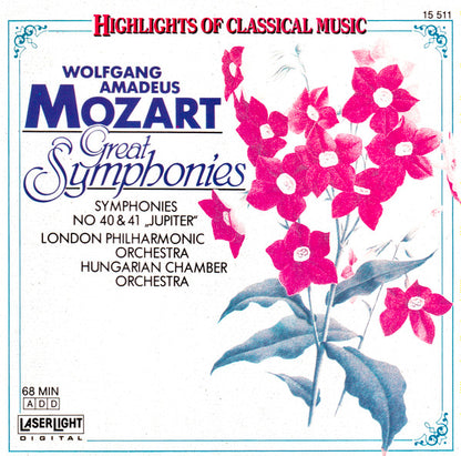Wolfgang Amadeus Mozart, London Philharmonic Orchestra, Hungarian Chamber Orchestra, Janos Sandor, Vilmos Tátrai : Great Symphonies (CD, Album)
