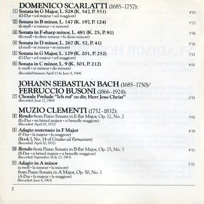 Vladimir Horowitz : Discovered Treasures (CD)