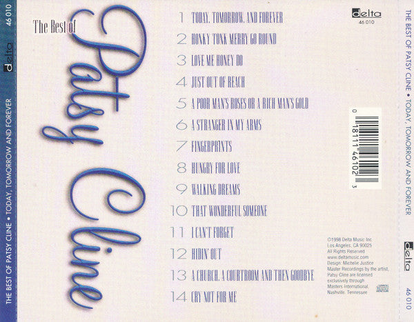 Patsy Cline :  The Best Of Patsy Cline - Today, Tomorrow And Forever (CD, Comp)