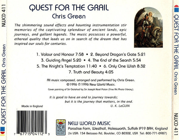Chris Green (17) : Quest For The Grail (CD, Album)