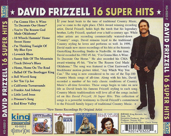 David Frizzell : 16 Super Hits (CD, Album, Comp)