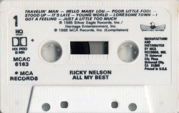 Ricky Nelson (2) : All My Best (Cass, Album, Dol)
