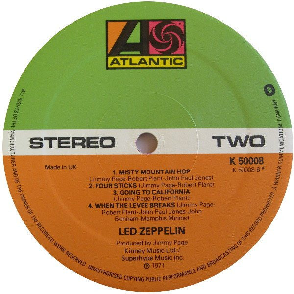 Led Zeppelin : Untitled (LP, Album, Ltd, RE, Lil)