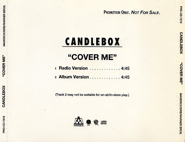 Candlebox : Cover Me (CD, Single, Promo)