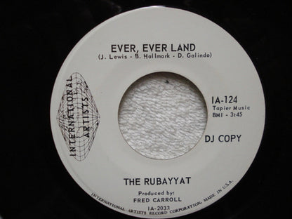The Rubayyat : If I Were A Carpenter (7", Single, Promo)