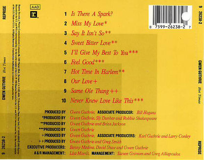 Gwen Guthrie : Hot Times (CD, Album)