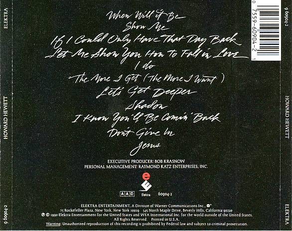 Howard Hewett : Howard Hewett (CD, Album)