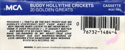 Buddy Holly & The Crickets (2) : 20 Golden Greats (Cass, Comp, RE, Whi)