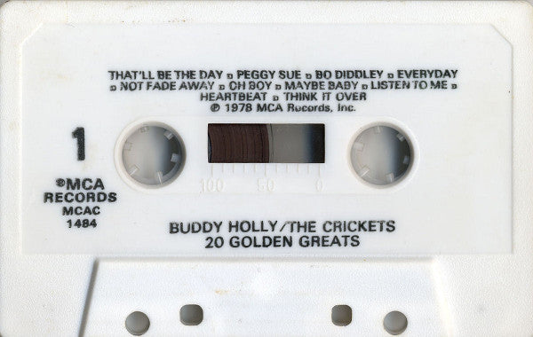 Buddy Holly & The Crickets (2) : 20 Golden Greats (Cass, Comp, RE, Whi)