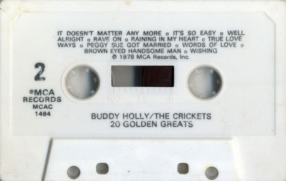 Buddy Holly & The Crickets (2) : 20 Golden Greats (Cass, Comp, RE, Whi)