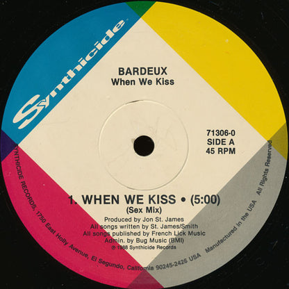 Bardeux : When We Kiss (12")