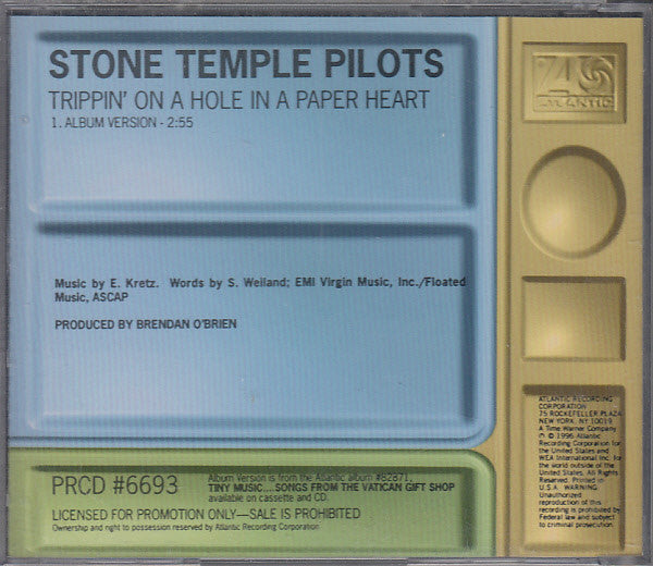 Stone Temple Pilots : Trippin' On A Hole In A Paper Heart (CD, Single, Promo)