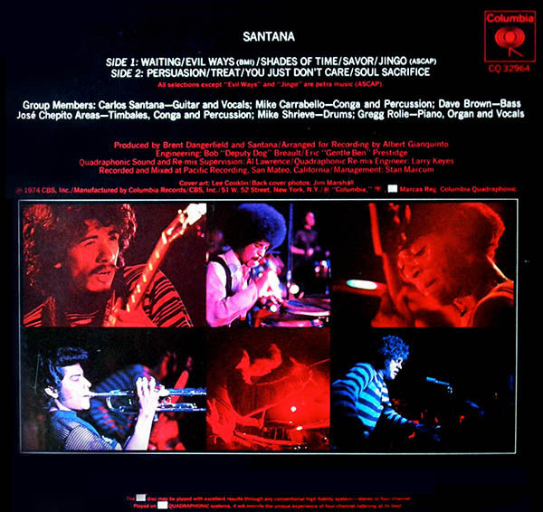 Santana : Santana (LP, Album, Quad, RE)