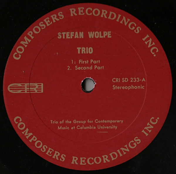 Stefan Wolpe / George Crumb : Trio / Eleven Echoes Of Autumn, 1965 (LP, Album)