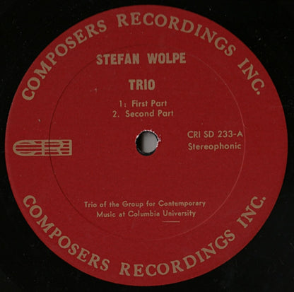 Stefan Wolpe / George Crumb : Trio / Eleven Echoes Of Autumn, 1965 (LP, Album)