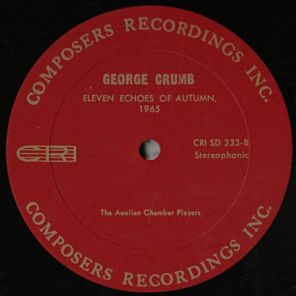 Stefan Wolpe / George Crumb : Trio / Eleven Echoes Of Autumn, 1965 (LP, Album)