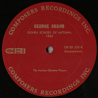 Stefan Wolpe / George Crumb : Trio / Eleven Echoes Of Autumn, 1965 (LP, Album)