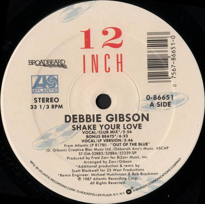 Debbie Gibson : Shake Your Love (12", SP )