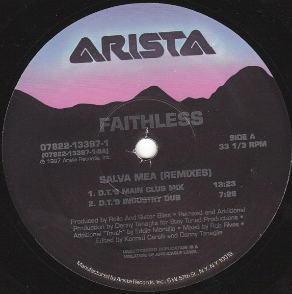 Faithless : Salva Mea (Remixes) (2x12")