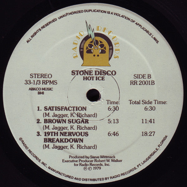 Hot Ice (13) : Stone Disco (LP, Album)