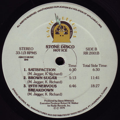 Hot Ice (13) : Stone Disco (LP, Album)