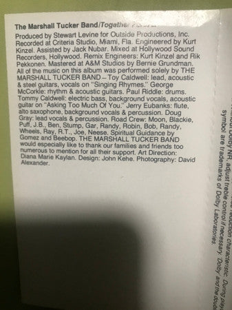 The Marshall Tucker Band : Together Forever (Cass, Album, RE)