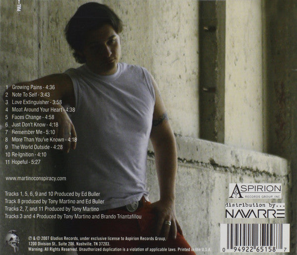 The Martino Conspiracy : Hope In Isolation (CD, Album)