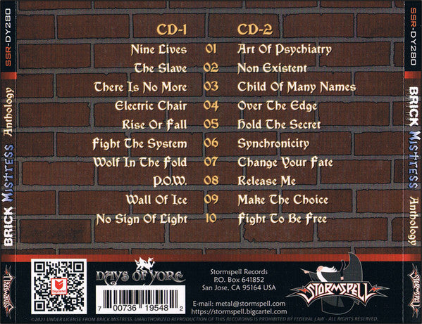 Brick Mistress : Anthology (2xCD, Comp)