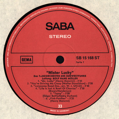 Südwestfunk Tanzorchester Leitung: Rolf-Hans Müller : Mister Lucky (LP, Album)