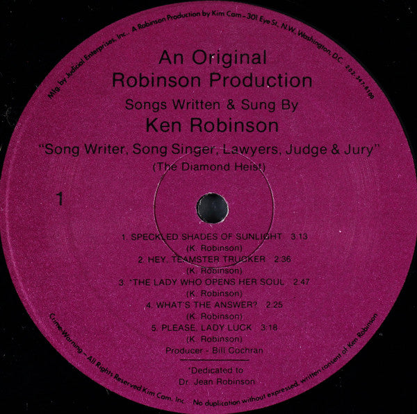 Kenny Robinson (5) : Who Ever Said Justice Has To Be Fair (2xLP)