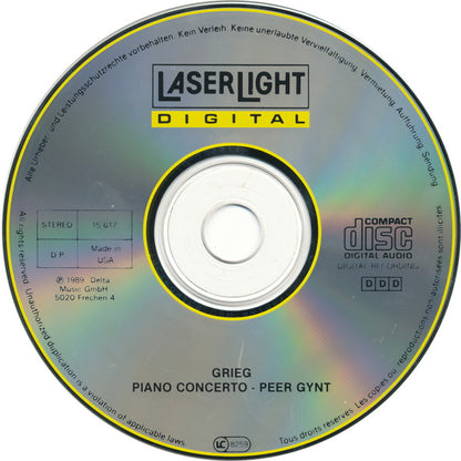 Edvard Grieg - The Budapest Philharmonic Orchestra, Wiener Symphoniker, Janos Sandor, Yuri Ahronovitch : Piano Concerto / Peer Gynt Suites 1 & 2 (CD)