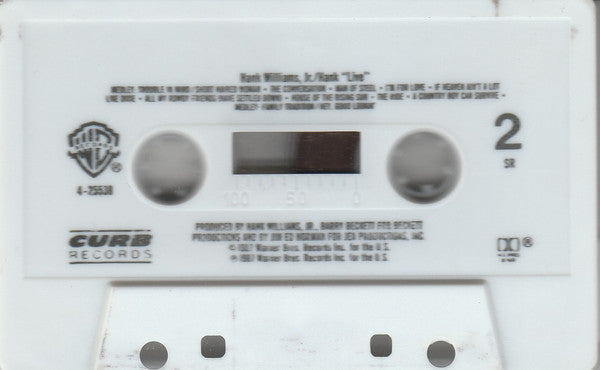 Hank Williams Jr. : Hank "Live" (Cass, Album, SR,)