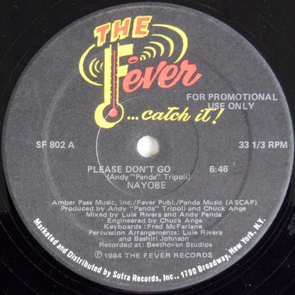 Nayobe : Please Don't Go (12", Promo)