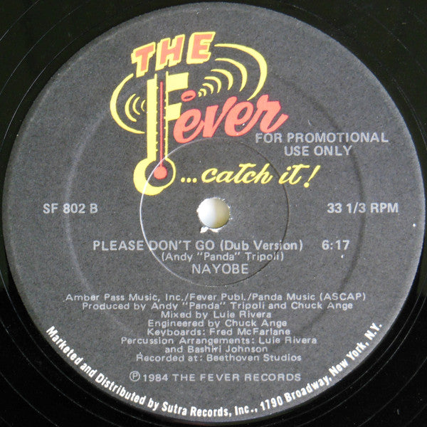 Nayobe : Please Don't Go (12", Promo)