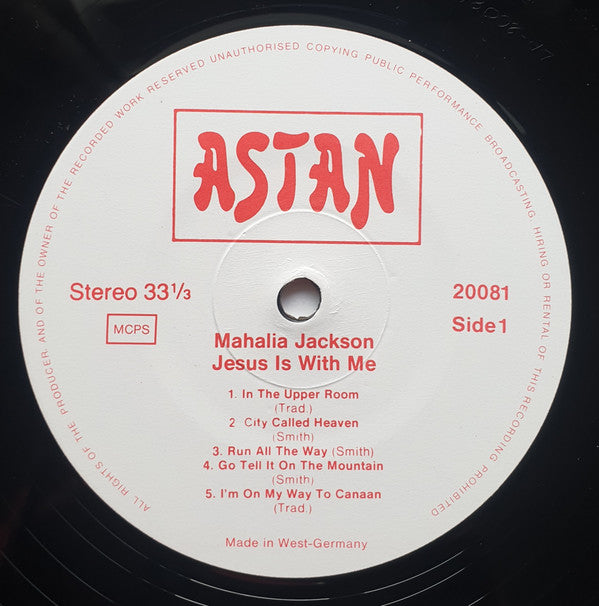 Mahalia Jackson : Jesus Is With Me (LP, Comp, Whi)