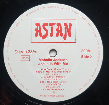 Mahalia Jackson : Jesus Is With Me (LP, Comp, Whi)