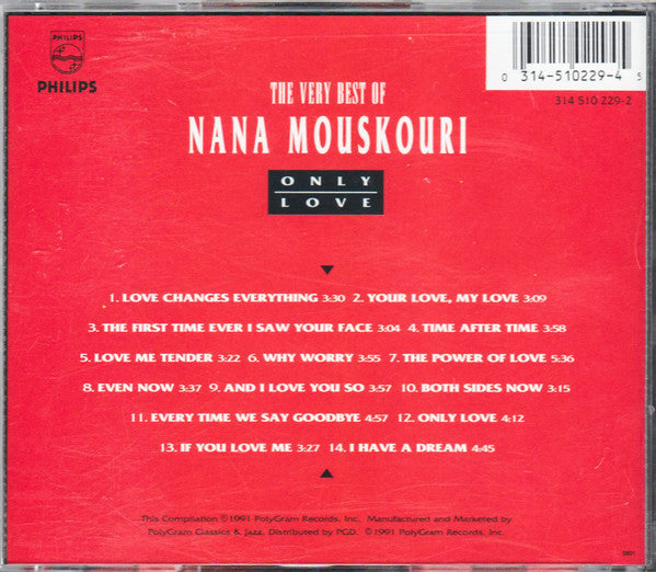 Nana Mouskouri : Only Love - The Very Best Of Nana Mouskouri (CD, Comp)