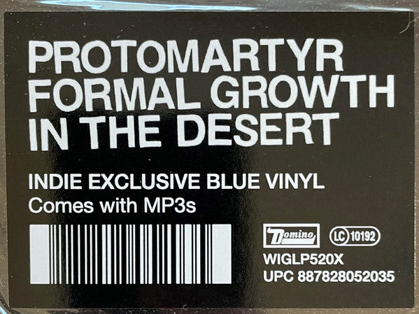 Protomartyr (2) : Formal Growth In The Desert (LP, Album, Ltd, Tra)