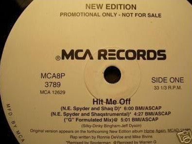 New Edition : Hit Me Off (12", Promo)