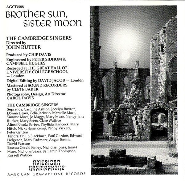 John Rutter, The Cambridge Singers : Brother Sun, Sister Moon (CD, Album)