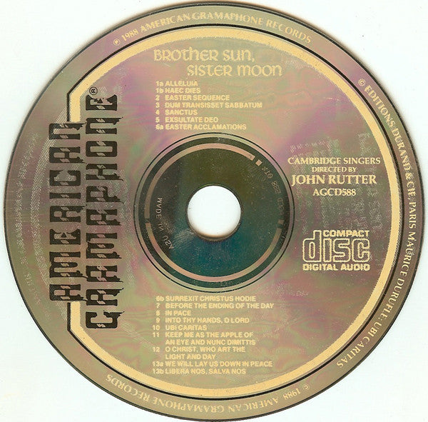 John Rutter, The Cambridge Singers : Brother Sun, Sister Moon (CD, Album)