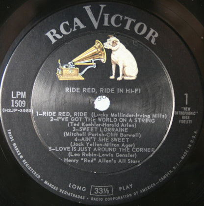Henry "Red" Allen's All Stars : Ride, Red, Ride In Hi-Fi (LP, Album, Mono)