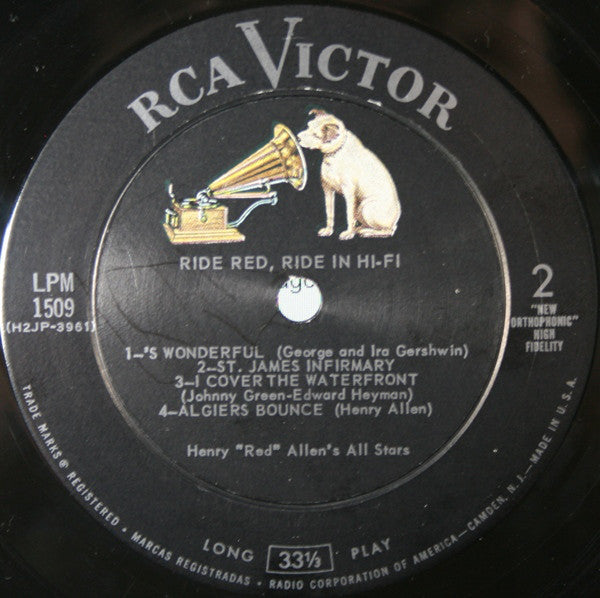 Henry "Red" Allen's All Stars : Ride, Red, Ride In Hi-Fi (LP, Album, Mono)