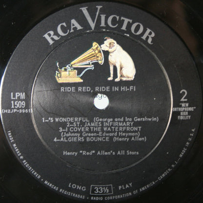 Henry "Red" Allen's All Stars : Ride, Red, Ride In Hi-Fi (LP, Album, Mono)