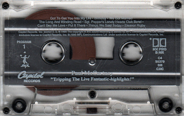 Paul McCartney : Tripping The Live Fantastic - Highlights! (Cass, Album, Club)