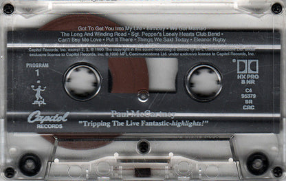 Paul McCartney : Tripping The Live Fantastic - Highlights! (Cass, Album, Club)